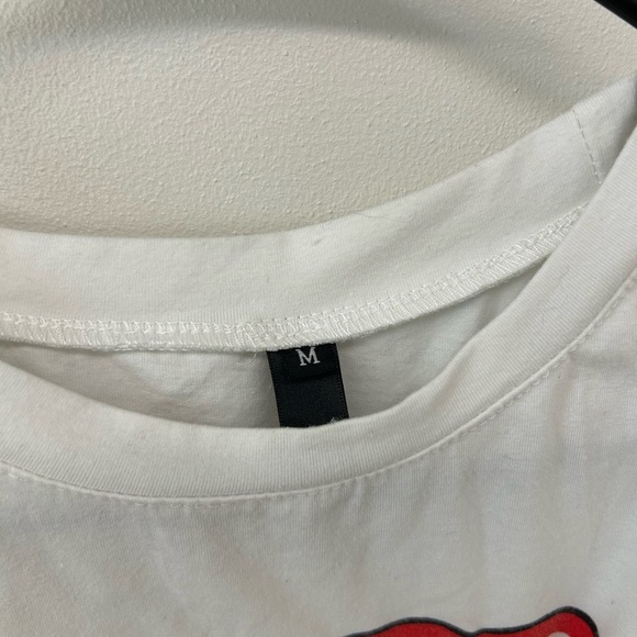 CBR White Graphic Tee with Red Lips - Picture 3 of 3